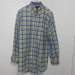 BLUE, YELLOW AND WHITE DRESS SHIRT